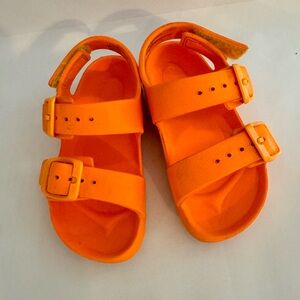Cat & Jack bright orange sandals size 7